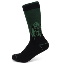 Load image into Gallery viewer, Star Wars Yoda Green Dress Socks and Jedi Order Crest Lapel Pin Gift Set
