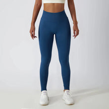 Load image into Gallery viewer, Seamless Ribbed Yoga Leggings – Tummy Control Fit
