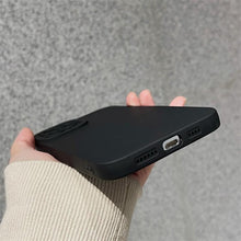 Load image into Gallery viewer, High-end Black Shockproof Silicone Phone Case For iPhone 13 12 Pro 11 Pro Max For Men Protect Lens Cover Compatible with iPhone Silicone Rubber Case Comfortable Grip
