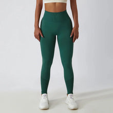Load image into Gallery viewer, Seamless Ribbed Yoga Leggings – Tummy Control Fit
