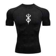 Load image into Gallery viewer, Men's Print Compression Shirts Summer Short Sleeve Rash Guard Gym Workout T-shirt Athletic Quick Dry Baselayer Undershirts Tops
