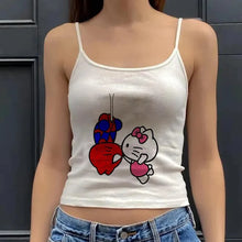 Load image into Gallery viewer, Y2K Hello Kitty Crop Top – Emo Girls Vintage Punk Tank
