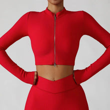 Load image into Gallery viewer, 3-Piece Seamless Yoga Set – Jacket, Bra &amp; Leggings
