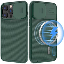 Load image into Gallery viewer, Camera Case Wireless Charging  with Sliding Lens Cover Slim Magnetic Case For iPhone 13Pro Slide Lens Protection Magnetic Wireless Charging Phone Case For iPhone 13 12 Pro Max 13 Shockproof iphone Cover

