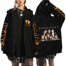Load image into Gallery viewer, 🏐 Haikyuu!! Karasuno High School Zip-Up Hoodie – Unisex Anime Streetwear
