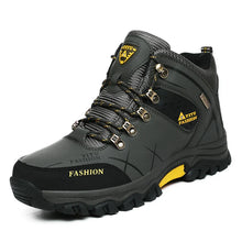 Load image into Gallery viewer, Brand Men Winter Snow Boots Waterproof Leather Sneakers Super  Warm Men's Boots Outdoor Male Hiking Boots Work Shoes Size 39-47
