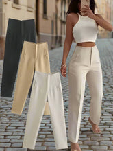 Load image into Gallery viewer, Women’s High Waist Slim Trousers
