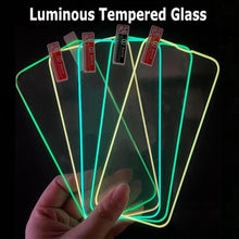 Load image into Gallery viewer, Full Cover Luminous Screen Protectors for IPhone 11 12 13 Pro Max Mini Glowing Tempered Glass for IPhone Xs MAX X XR SE Glass Luminous Screen Protectors Tempered-Glass Screen Protector Compatible with iPhone
