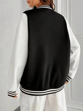 Load image into Gallery viewer, Women’s Oversize Solid Color Baseball Jacket
