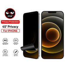 Load image into Gallery viewer, 3Pcs Anti-Spy Hydrogel Film for IPhone 12 11 Pro Max 7 8 Plus Privacy Screen Protectors for IPhone 13 14 XS MAX X XR Not Glass Hydrogel Film Privacy Screen Protector Compatible with iPhone
