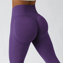 Load image into Gallery viewer, Seamless Ribbed Yoga Leggings – Tummy Control Fit
