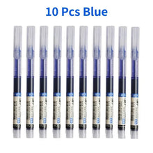 Load image into Gallery viewer, 10Pcs/set High Quality Needle Type Gel Pens Straight Liquid Ballpoint Pen Kawaii Stationery School Office Supplies Writing
