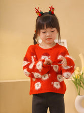 Load image into Gallery viewer, Children's Santa Claus Head Knitted Christmas Sweater | NCS
