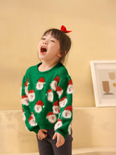 Load image into Gallery viewer, Children's Santa Claus Head Knitted Christmas Sweater | NCS
