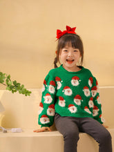 Load image into Gallery viewer, Children's Santa Claus Head Knitted Christmas Sweater | NCS
