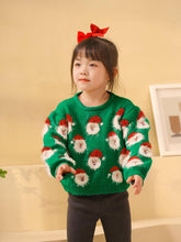Load image into Gallery viewer, Children's Santa Claus Head Knitted Christmas Sweater | NCS
