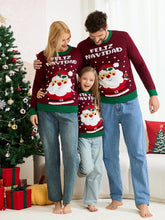 Load image into Gallery viewer, Santa Claus Pattern Colorblock Knit Sweater | NCS
