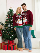 Load image into Gallery viewer, Santa Claus Pattern Colorblock Knit Sweater | NCS
