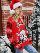 Load image into Gallery viewer, Santa Claus Sequin Embroidered Christmas Sweater | NCS
