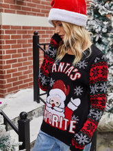 Load image into Gallery viewer, Santa Claus Sequin Embroidered Christmas Sweater | NCS
