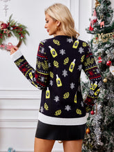Load image into Gallery viewer, Santa Claus and Beer Printed Christmas Sweater | NCS
