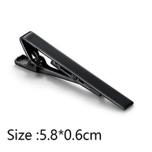 Load image into Gallery viewer, Simple Tie Clip Men Metal Copper Necktie Bar Clip Gold Silver Black 3 Bright Colors Best Gifts For Your Father Lover And Friends  Simple Classic Bar Clasp Practical Necktie Accessories Fashion Men Tie Clips Luxury Clothing Jewelry
