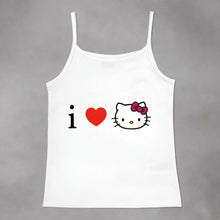 Load image into Gallery viewer, Y2K Hello Kitty Crop Top – Emo Girls Vintage Punk Tank
