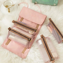 Load image into Gallery viewer, Detachable Cosmetic Bag Portable Large Capacity 4 in 1 Makeup Bags Portable Folding Travel Cosmetics Storage Toiletry Bag
