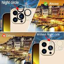 Load image into Gallery viewer, 3PCS Pack Tempered Glass Camera Lens Protector for iPhone 14 Pro max 9H Hardness Scratch Resistant for iPhone 14 Plus 13 12 11 Screen Protector with Camera Lens Case
