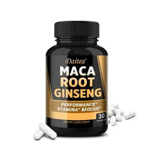 Load image into Gallery viewer, Maca Root with Ginseng 11,400mg - 120 Vegan Capsules for Men &amp; Women
