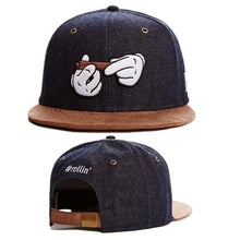 Load image into Gallery viewer, Skull Hand Snapback Hat – Flat Bill Adjustable Baseball Cap
