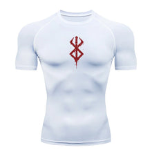 Load image into Gallery viewer, Men's Print Compression Shirts Summer Short Sleeve Rash Guard Gym Workout T-shirt Athletic Quick Dry Baselayer Undershirts Tops
