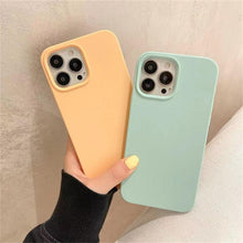 Load image into Gallery viewer, Unique Solid Color Soft Silicone Phone Cases For iPhone 13 12 11 14 Pro Max X XR XS Case For iPhone 12 13 Pro 7 8 SE Cover Silicone Phone Cover Ultra Slim Shockproof Protective Case for iPhone 14
