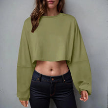 Load image into Gallery viewer, 🧘‍♀️ Women’s Long Sleeve Loose-Fit Crop Top
