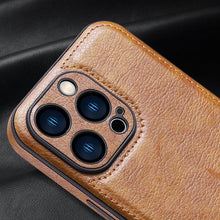 Load image into Gallery viewer, Luxury PU leather Phone Case For iPhone 14 13 Pro Max 12Pro 11Pro Max 13 12 Pro XS MAX XR X SE 7 8 plus Fashion Back Cover Leather Back Case for iPhone 14 Pro  Shockproof Cover for iPhone
