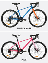 Load image into Gallery viewer, F, YUZE G240 7Speed Aluminum Disc Brake Bike Boy Girl Student Children Bicycle Teen Road bicicleta велосипед Handlebar 380mm
