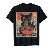 Load image into Gallery viewer, 🐾 Kawaii Cat Ramen T-Shirt – Japanese Anime-Inspired Graphic Tee
