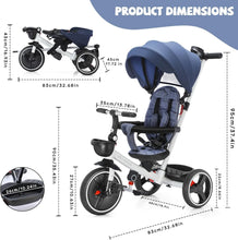 Load image into Gallery viewer, Ubravoo Baby Stroller Tricycle Ride Bike , 5-in-1, Adjustable Canopy, Sitting &amp; Lying,Celerity Disassembly &amp; Assembly,1-5 Years
