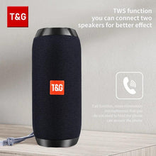 Load image into Gallery viewer, Bluetooth Speaker T&amp;G TG117 Portable TWS Sound Box Waterproof Loudspeaker Outdoor Stereo Surround Speakers Support TF FM Radio
