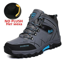 Load image into Gallery viewer, Brand Men Winter Snow Boots Waterproof Leather Sneakers Super  Warm Men's Boots Outdoor Male Hiking Boots Work Shoes Size 39-47
