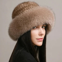 Load image into Gallery viewer, Women’s Faux Fur Knit Beanie

