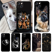 Load image into Gallery viewer, Cartoon German Shepherd Phone Case MAsk  Dog Case For iPhone 13 12 Mini 11 14 Pro Max 6S 8 7 Plus SE 2022 2020 X XS Max XR Back Cover Poodle Dog Phone Case Compatible with iphone
