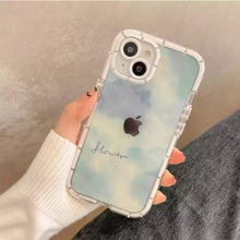 Load image into Gallery viewer, Cute Love Heart Soft Shockproof Bumper Transparent Phone Case For iPhone 12 13 Pro Max Silicone Back Cover Case  Cute Side Small Pattern for Women Girls Soft Silicone Shockproof Protective Cover
