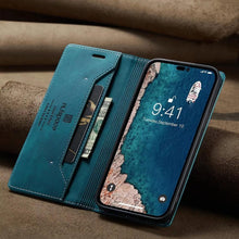 Load image into Gallery viewer, Vintage Wallet Case Card Holder Kickstand Built-in Magnetic Flip Leather Case for iPhone  Leather Cases for iPhone 14 13 12 11 Pro Max Mini XR XS Max 8 7 6s Plus Wallet Flip Cover
