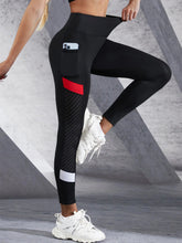 Load image into Gallery viewer, 🖤 Colorblocked Mesh High-Waist Yoga Leggings with Side Pockets
