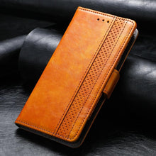 Load image into Gallery viewer, Luxury Leather Case For iPhone 13 11 12 14 Pro Max Mini Wallet Pocket Flip Case Cover Vintage Luxury Genuine Leather Fashion Business Classic Flip Case For Men
