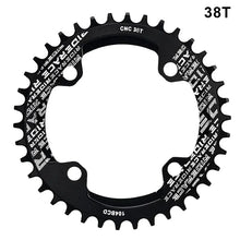 Load image into Gallery viewer, RIDERACE Bicycle Crank Chainring 104BCD Round Shape Narrow Wide 32T/34T/36T/38T Mountain Bike Crankset Chainwheel Single Plate
