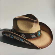 Load image into Gallery viewer, 2026 Embroidery Horse Accessories Straw Cowboy Hat for Women Men – Western Sun Hat for Country Concert Rodeo and Cowgirl Hat
