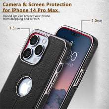 Load image into Gallery viewer, Luxury Texture Leather Case for iPhone 14 Pro MAX Plus Case With Hole Silicone Full Protection Back Cover Thin Flexible Soft Grip Luxury PU Leather Cover  Durable Anti-Scratch Full Phone Cases
