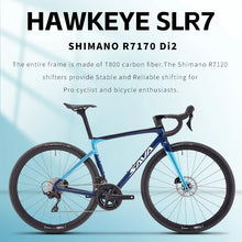 Load image into Gallery viewer, SAVA 2025NEW HAWKEYE SLR7 Carbon Fiber Road Bike with Shimano 105 DI2 R7170 Component Hydraulic Discs, Complete Adult Racing Set
